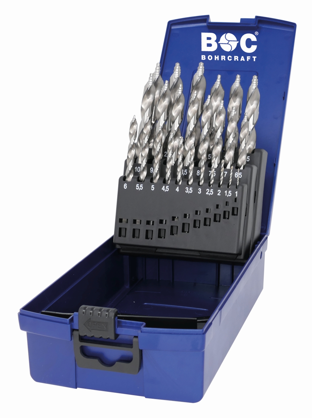 Bild von HSS-G DIN 338 TURBO STEP in ABS-Box 25-tlg. 1,0 - 13,0 x 0,5 mm stg. / KG13 TURBO STEP P+ (VPE=1 Stück)